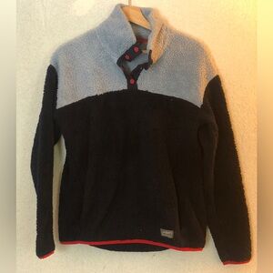 L.L. Bean Colorblock Quarter Button Fleece